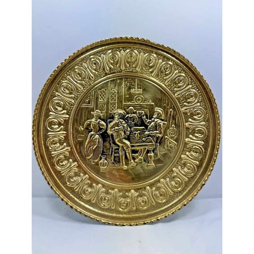 Vintage Peerage Brass Wall Hanging Plaque 12